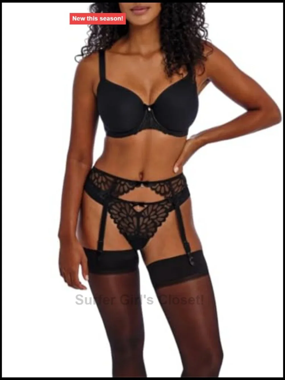 Art Deco Lace Suspender Belt Garter